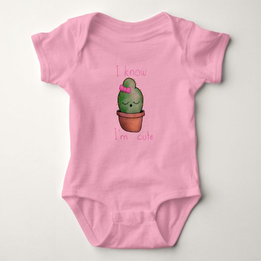 Baby Tutu Bodysuit, roze schattige cactus Romper (Voorkant)