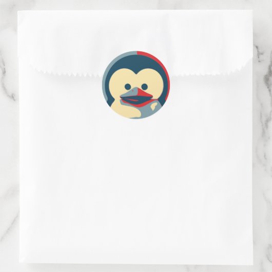 Baby Tux Linux Ronde Sticker (Tas)