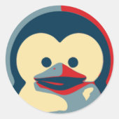Baby Tux Linux Ronde Sticker (Voorkant)