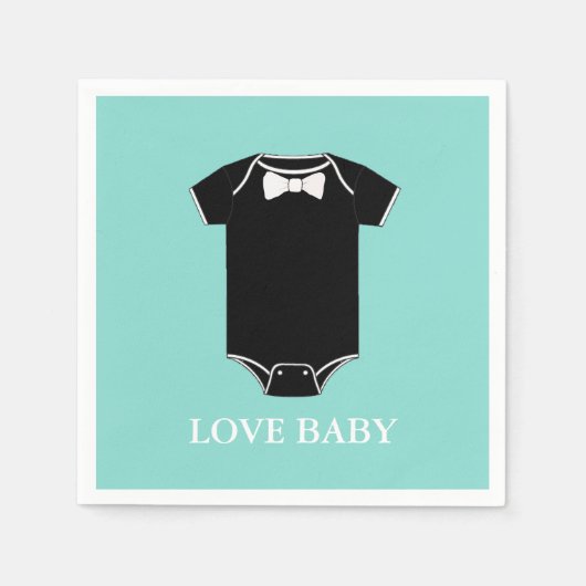 BABY Tuxedo Shower Party Servetten (Voorkant)