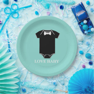 Baby Tuxedo Sprinkle Shower Party Papieren Bordje