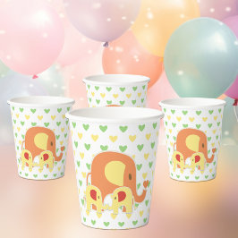 Baby Tweeling Olifant Baby Borrel  Papieren Bekers
