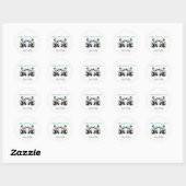 Baby Tweeling, Panda Beer, Aangepaste Tweeling Bab Ronde Sticker (Vel)