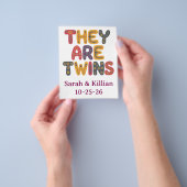 Baby tweeling shower flyer (Hand)