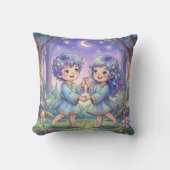 Baby Tweeling Sterrenbeeld Kinderkamer Kids Kussen (Voorkant)