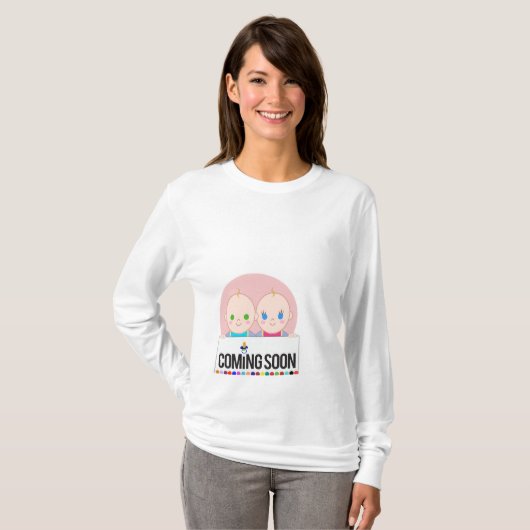 baby tweeling t-shirt (Voorkant volledig)