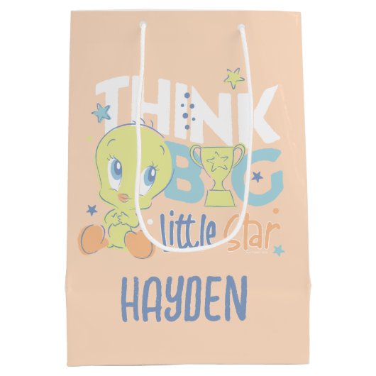 Baby TWEETY™ - denk een grote kleine ster Medium Cadeauzakje (Achterkant)