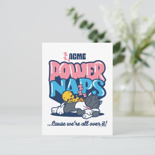 Baby TWEETY™- en SYLVESTER™-stroomNacks Briefkaart (Staand voorkant)