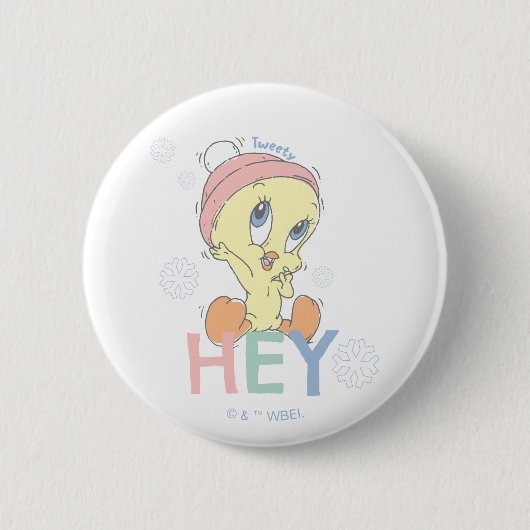 Baby TWEETY™ Hey Snow Ronde Button 5,7 Cm (Voorkant)