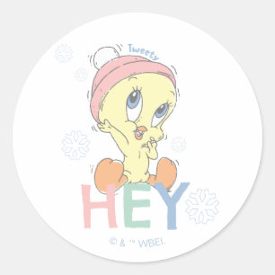 Baby TWEETY™ Hey Snow Ronde Sticker