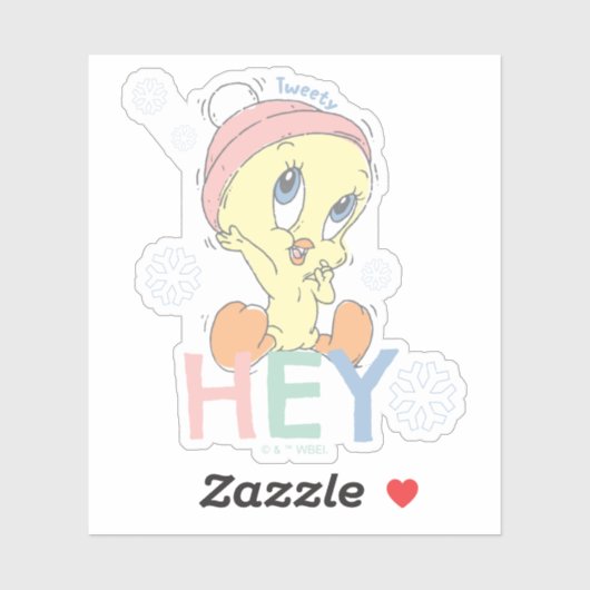 Baby TWEETY™ Hey Snow Sticker (Vel)