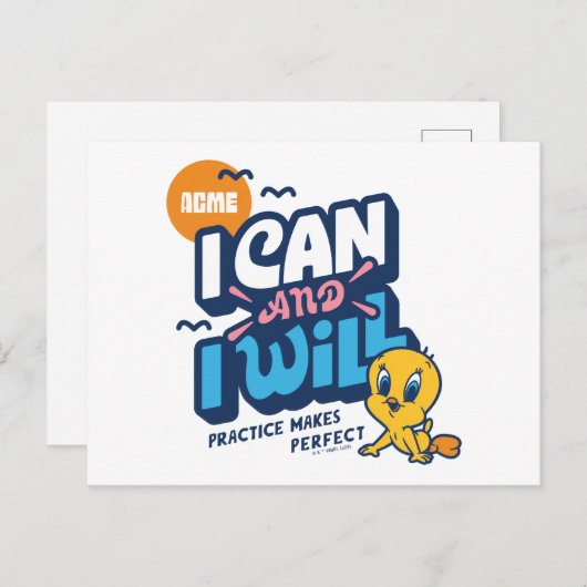 Baby TWEETY™ - Ik kan en ik zal Briefkaart (Voorkant / Achterkant)