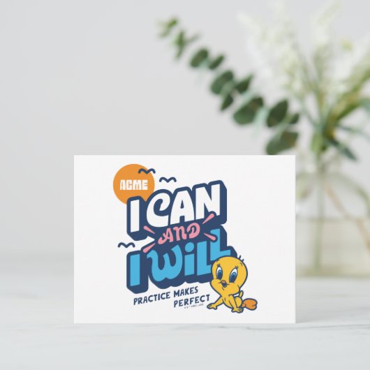 Baby TWEETY™ - Ik kan en ik zal Briefkaart (Staand voorkant)