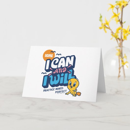 Baby TWEETY™ - Ik kan en ik zal Kaart (Gele Bloem)