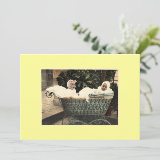  Baby Twin Aankondiging (Staand voorkant)