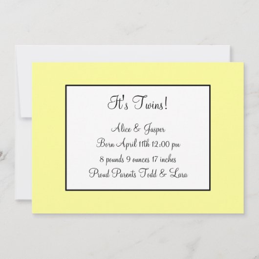  Baby Twin Aankondiging (Achterkant)