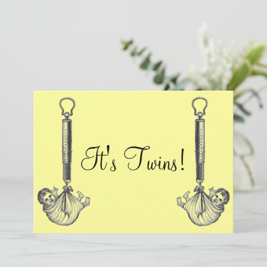  Baby Twin Aankondiging (Staand voorkant)