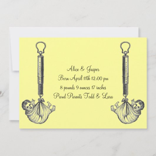  Baby Twin Aankondiging (Achterkant)