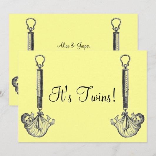  Baby Twin Aankondiging (Voorkant / Achterkant)