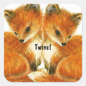 Baby Twin Fox Stickers (Voorkant)