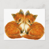 Baby Twin Foxes Briefkaart (Voorkant)