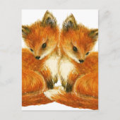 Baby Twin Foxes Briefkaart (Voorkant)