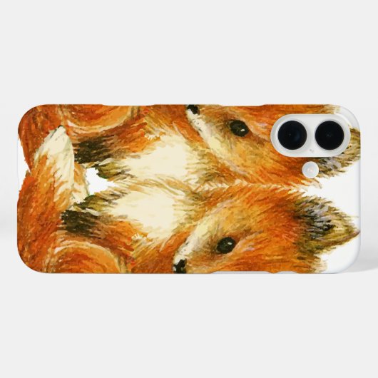 Baby Twin Foxes Case-Mate iPhone Case (Achterkant (horizontaal))