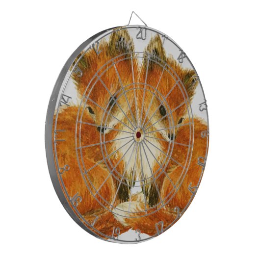 Baby Twin Foxes Dartbord (Voorkant Links)