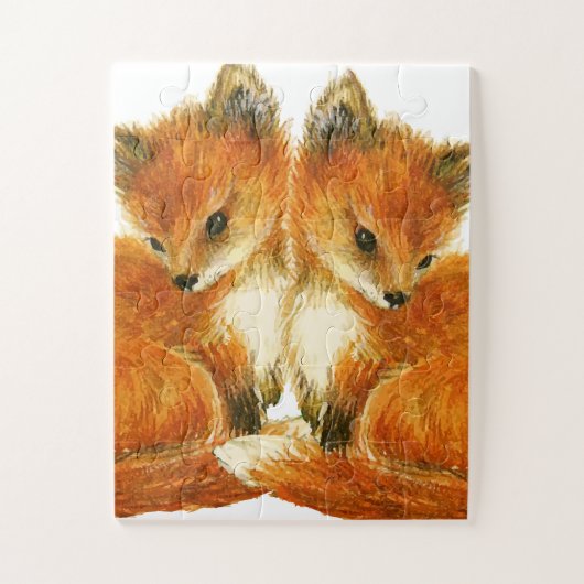 Baby Twin Foxes Legpuzzel (Verticaal)
