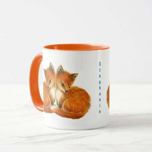 Baby Twin Foxes Mok (Voorkant links)