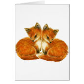 Baby Twin Foxes Note-kaarten (Voorkant)
