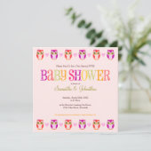 Baby - Twin Girls Shower-uitnodiging Kaart (Staand voorkant)