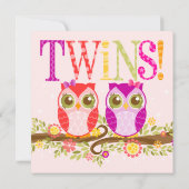 Baby - Twin Girls Shower-uitnodiging Kaart (Achterkant)