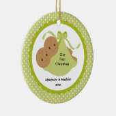 Baby Twins Baby's First Kerstversiering Keramisch Ornament (Rechts)