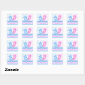 Baby Twins Booties Baby shower Gift Sticker (Vel)