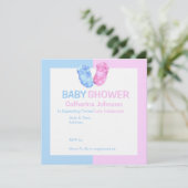 Baby Twins Booties Baby shower Uitnodiging (Staand voorkant)