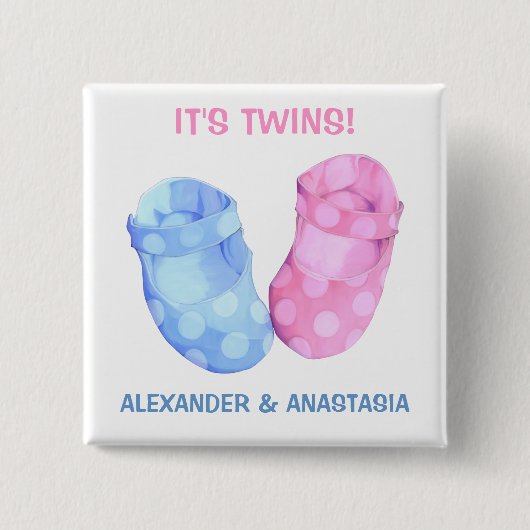 Baby Twins Booties Button (Voorkant)