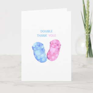 Baby Twins Booties Hartelijk dank 2 kaart