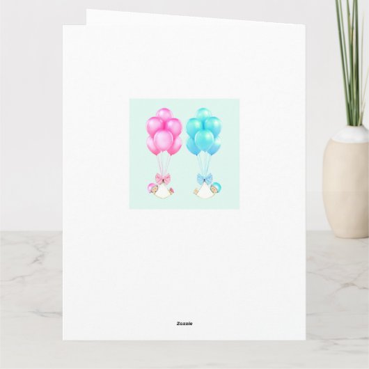 Baby Twins Congrats Kaart (Achterkant)