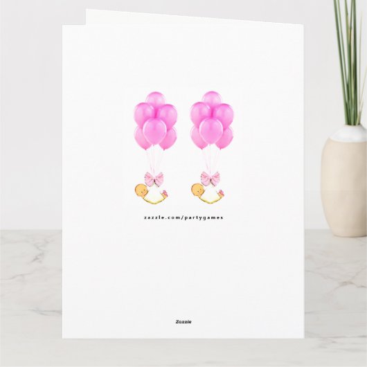 Baby Twins Congrats Kaart (Achterkant)