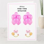 Baby Twins Congrats Kaart (Voorkant)