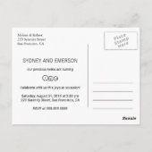 Baby Twins First Birthday Cat Beer Invitation Briefkaart (Achterkant)