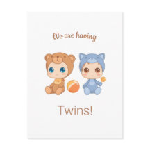 Baby Twins Genderneutrale aankondiging