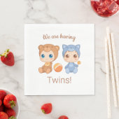 Baby Twins Genderneutrale aankondiging Servet (Insitu)