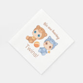 Baby Twins Genderneutrale aankondiging Servet (Hoek)