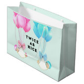 Baby Twins Girl en Boy Groot Cadeauzakje (Voorkant Gekanteld)