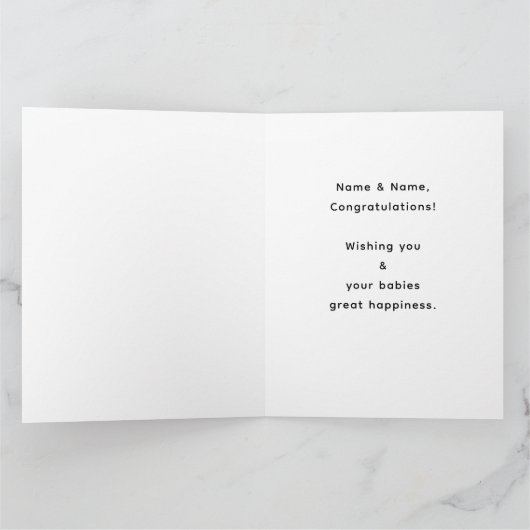 Baby Twins Kaart (Binnen)