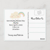 Baby Twins Photo Birth Announcement Briefkaart (Achterkant)