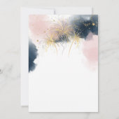 Baby U bent een Vuurwerk Genderfeest Uitnodiging (Achterkant)