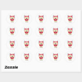 Baby Uil 1e Verjaardag Ronde Sticker (Vel)